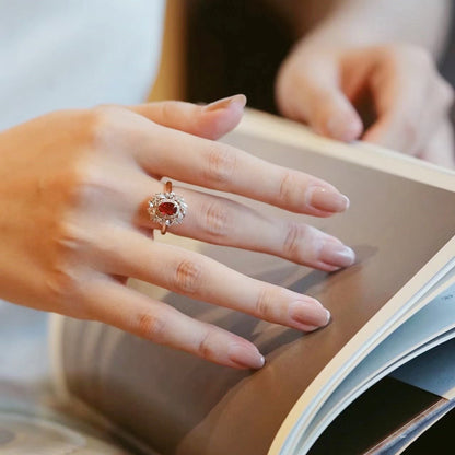 Ruby Dahlia Ring