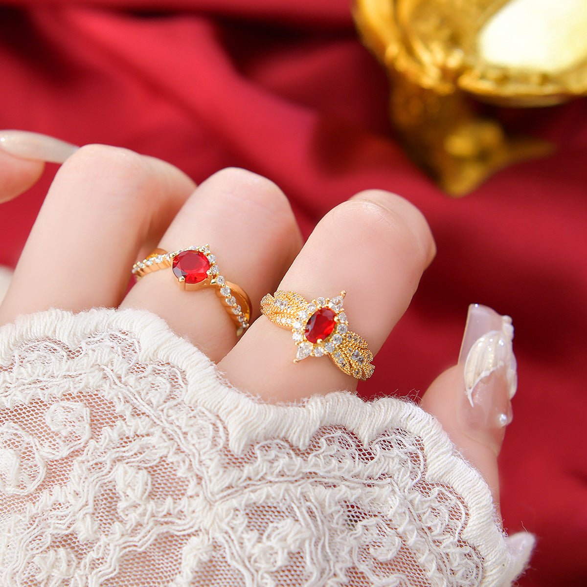 Ruby Twist Ring