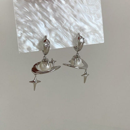 Saturn Huggie Earrings