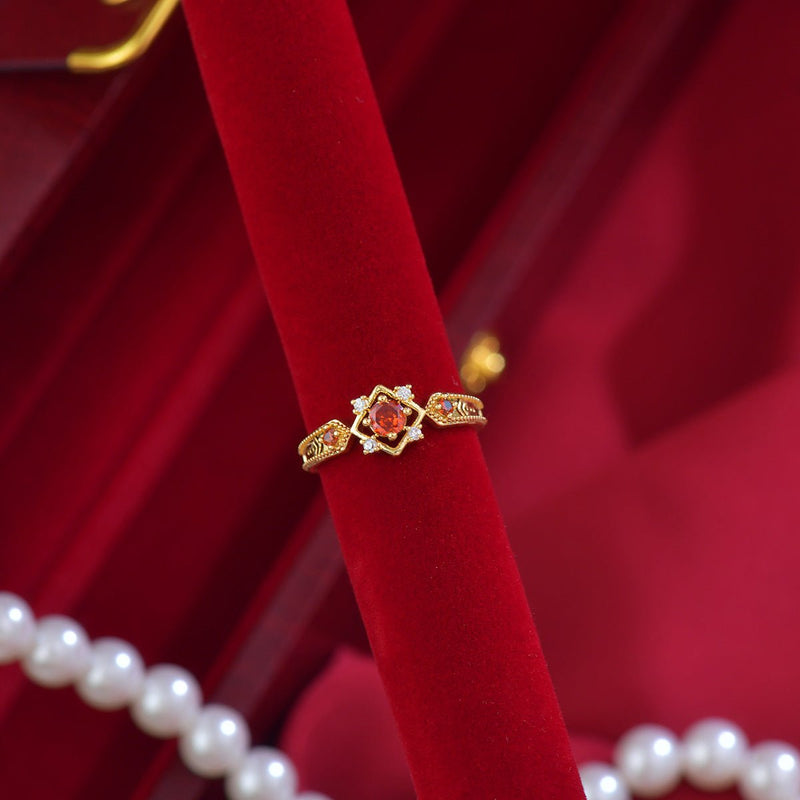 Scarlet Baroque Ring