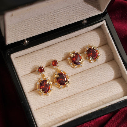 Scarlet Butterfly Drop Earrings