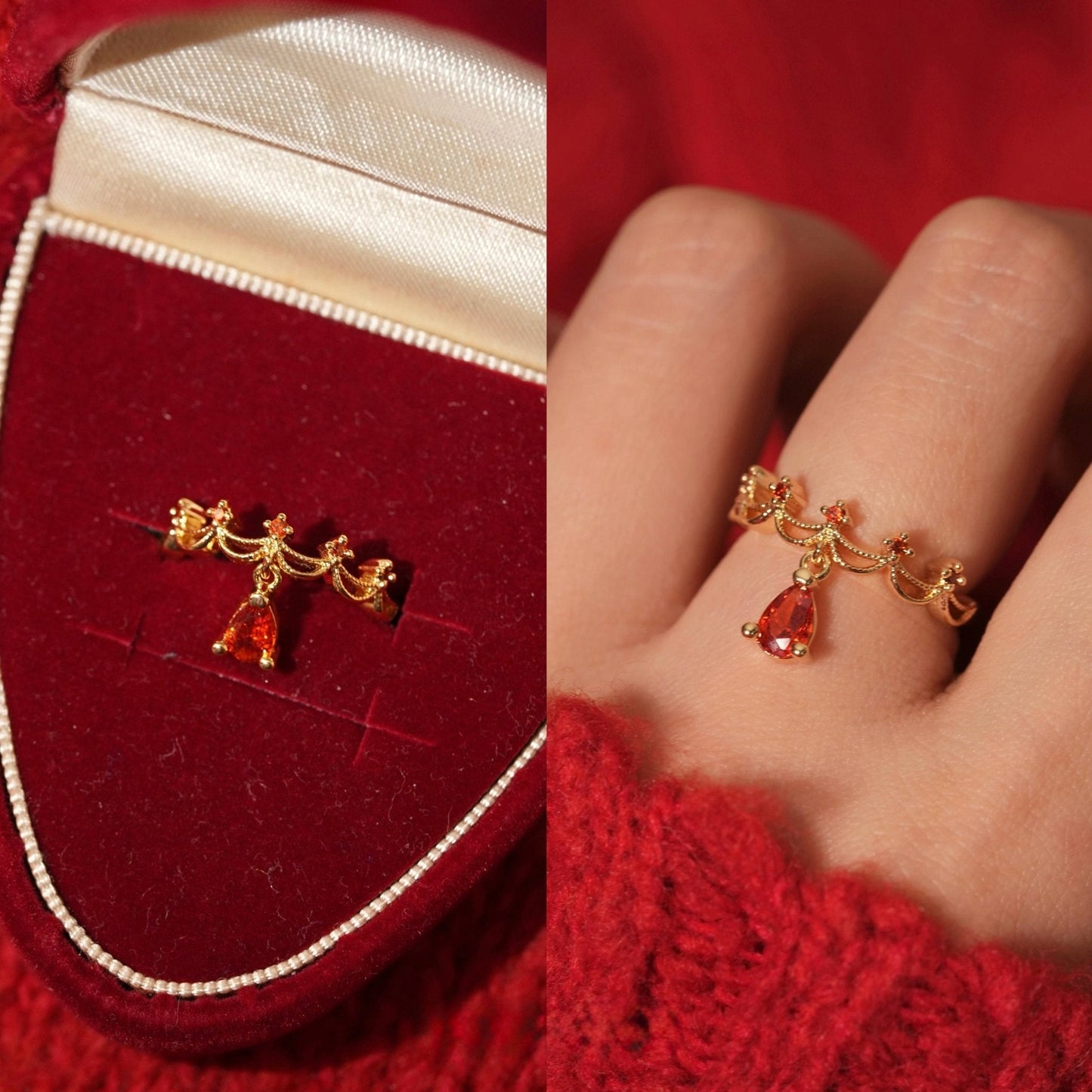 Scarlet Coronette Ring