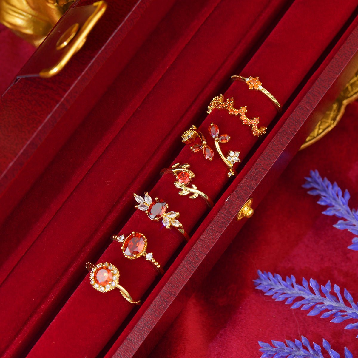 Scarlet Festoon Ring