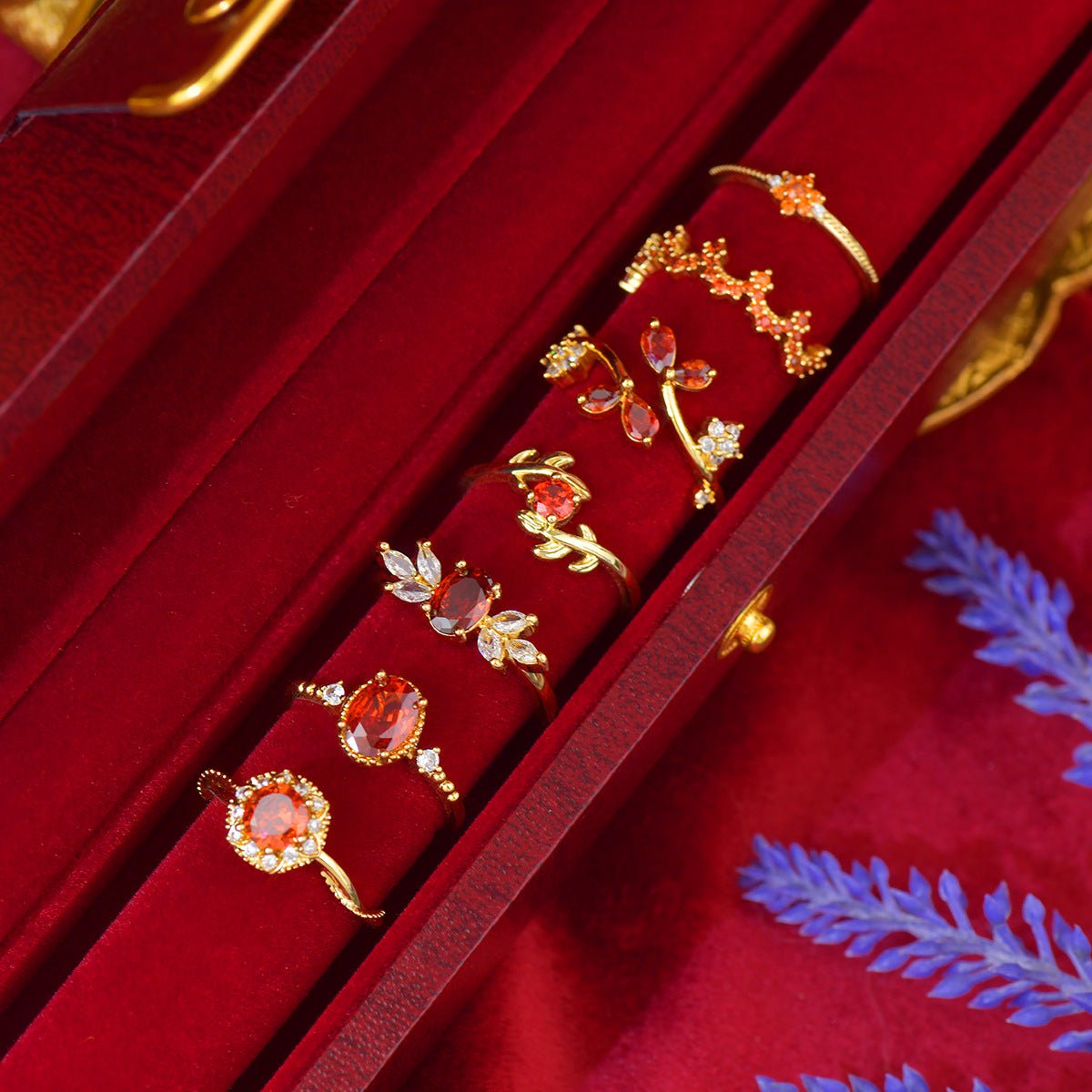 Scarlet Festoon Ring