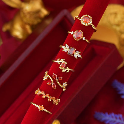 Scarlet Festoon Ring