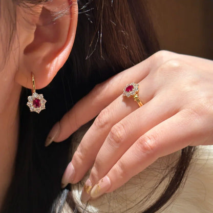 Scarlet Rosette Ring