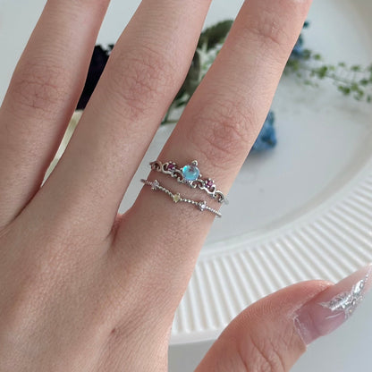 [] Gretchen Silver Aurora Ring