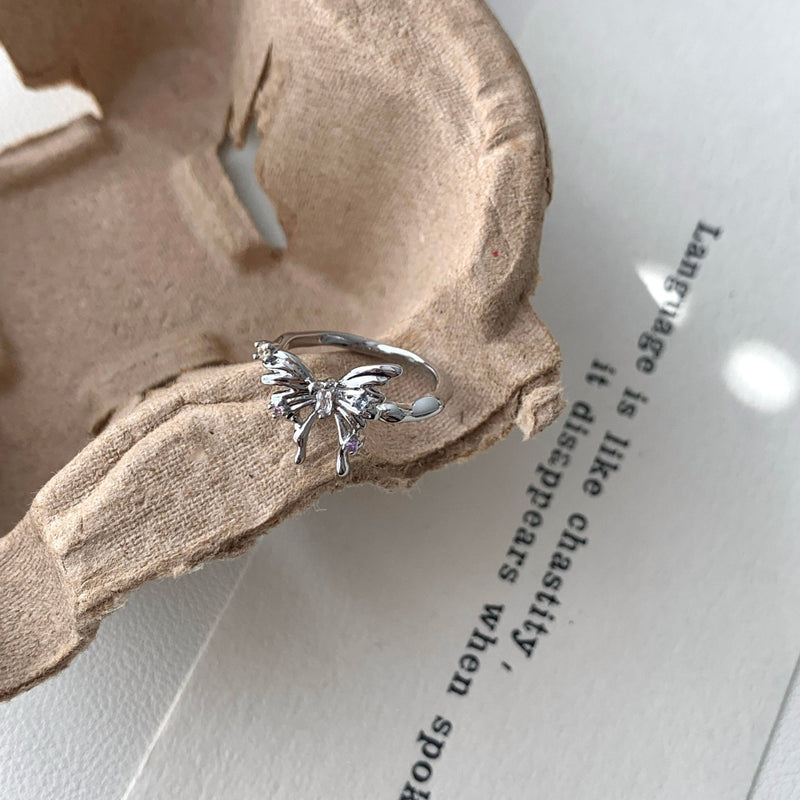 [] Lana Silver Butterfly Ring