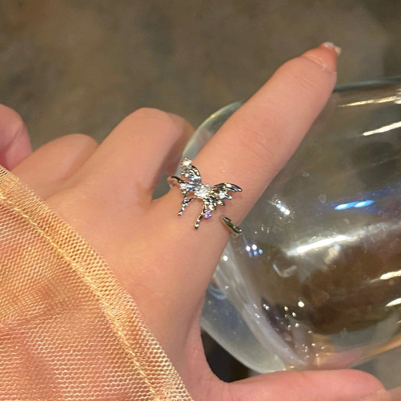 [] Lana Silver Butterfly Ring