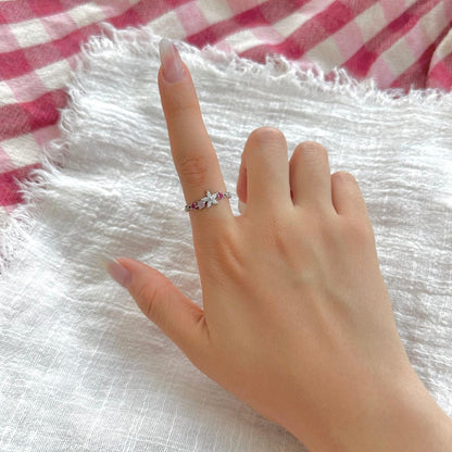 [] Riley Flower Ring in Silver