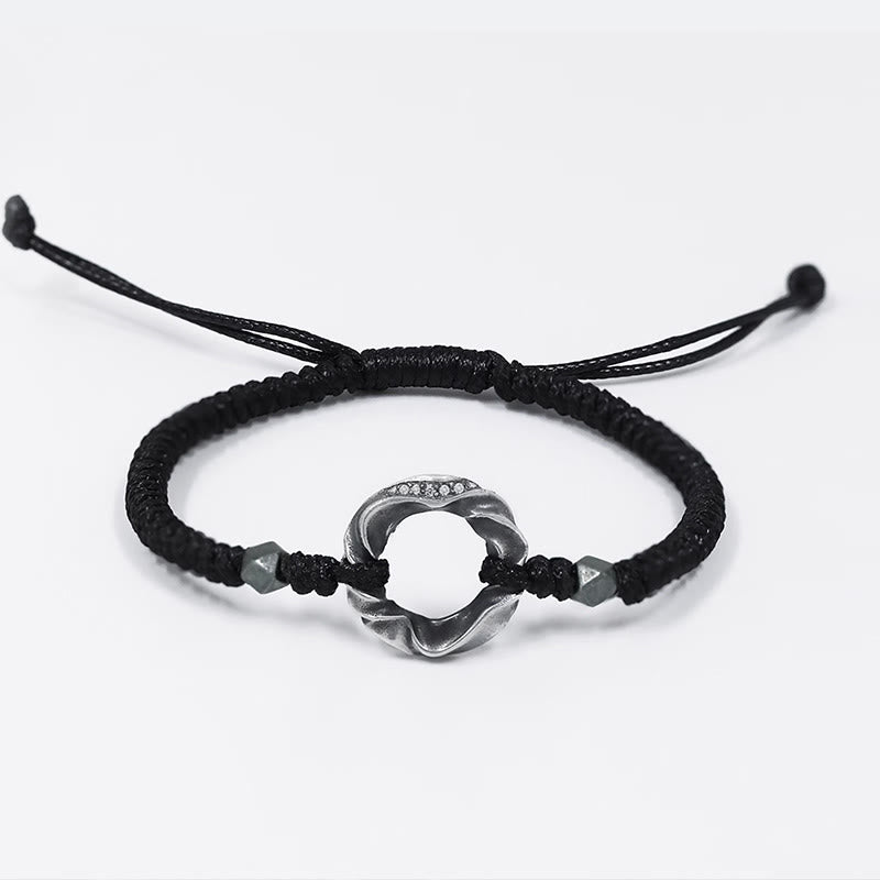 Sterling Silver Peace Buckle Protection Bracelet