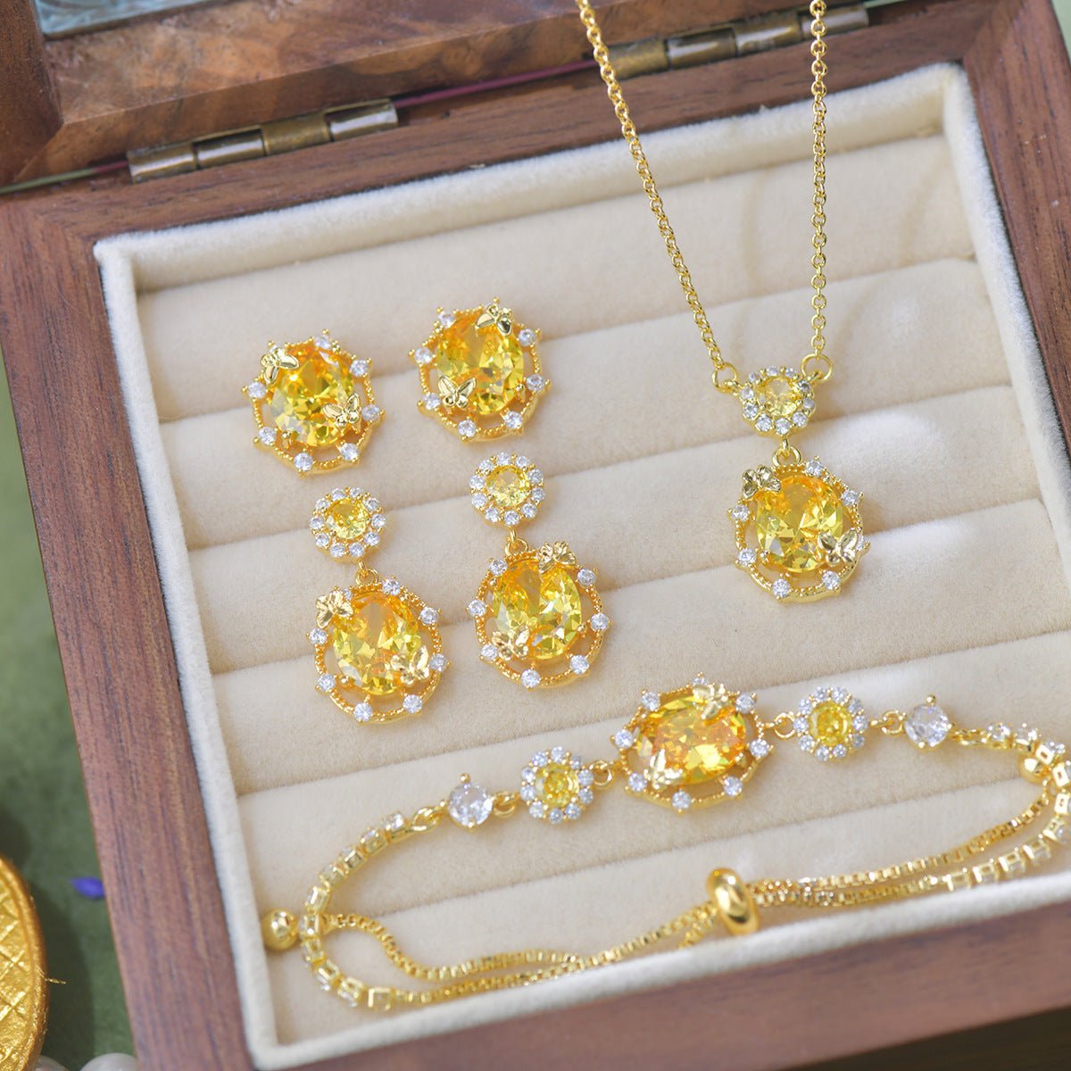 Sunshine Butterfly Stud Earrings