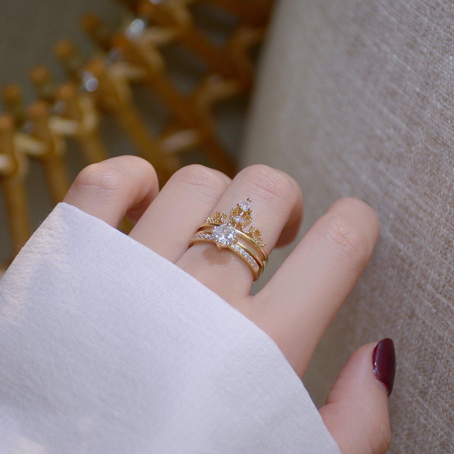 [sample ] Tiara Ring Set