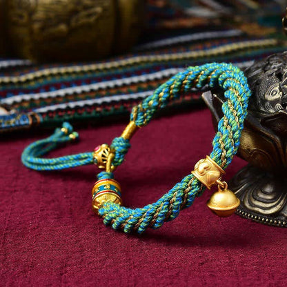 Tibetan Handmade Luck Protection Thangka Prayer Bracelet