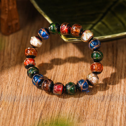 Tibetan Liuli Glass Luck Bracelet 8mm