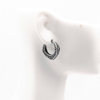 Titanium Steel Viking Hoop Balance Earrings