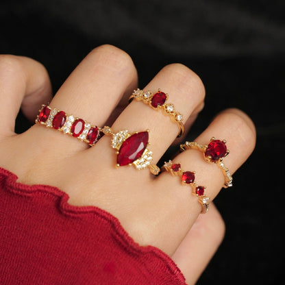 Trinity Ruby Ring