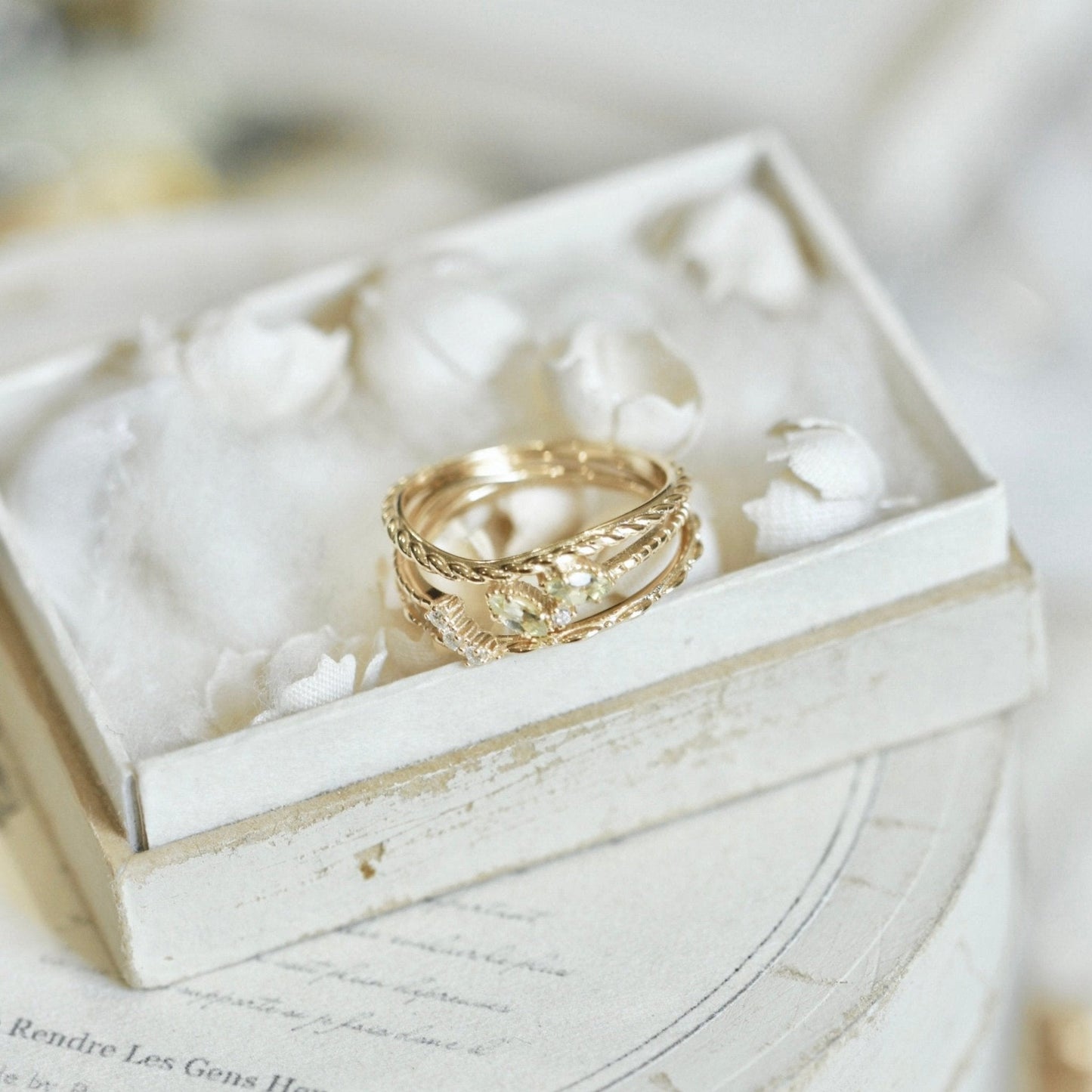 Twined Laurel Ring Set