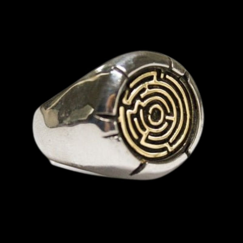 Two Tone Maze Ring