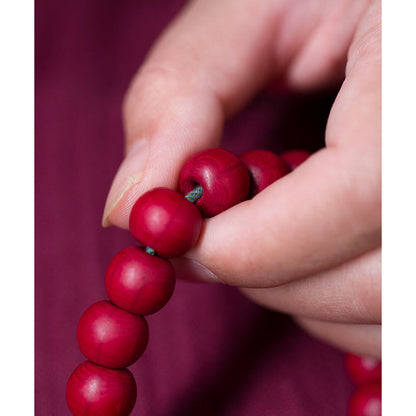 Abelia Biflora Wood Wrist Mala for Protection & Blessing