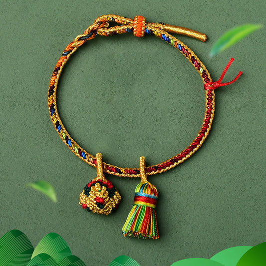 Colorful Red String Charm Bracelet for Luck & Protection