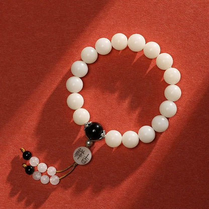 Obsidian Wrist Mala Bracelet for Meditation & Peace