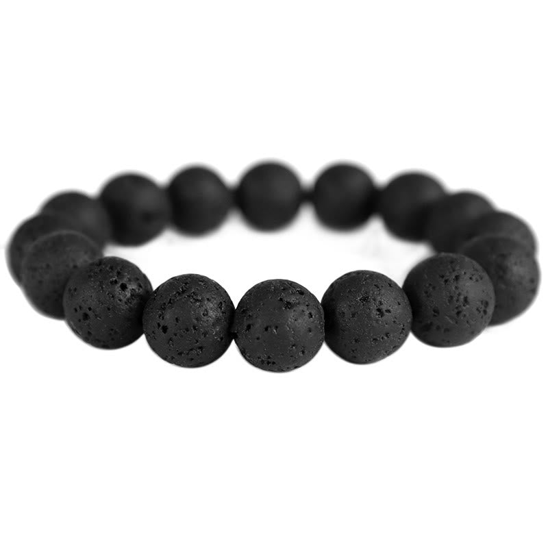 Tiger Eye Lava Rock Healing Bracelet 10mm Beads