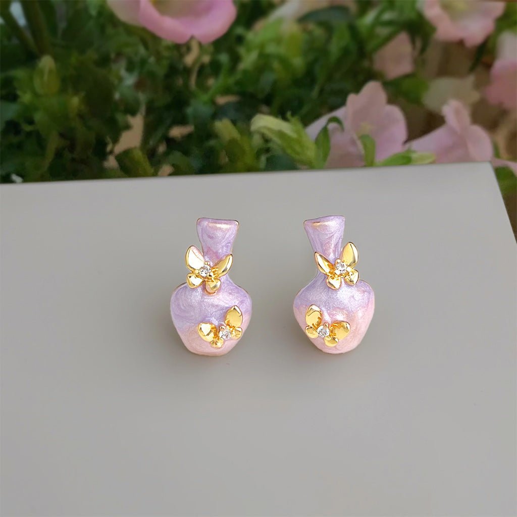 Vase of Butterfly Earrings
