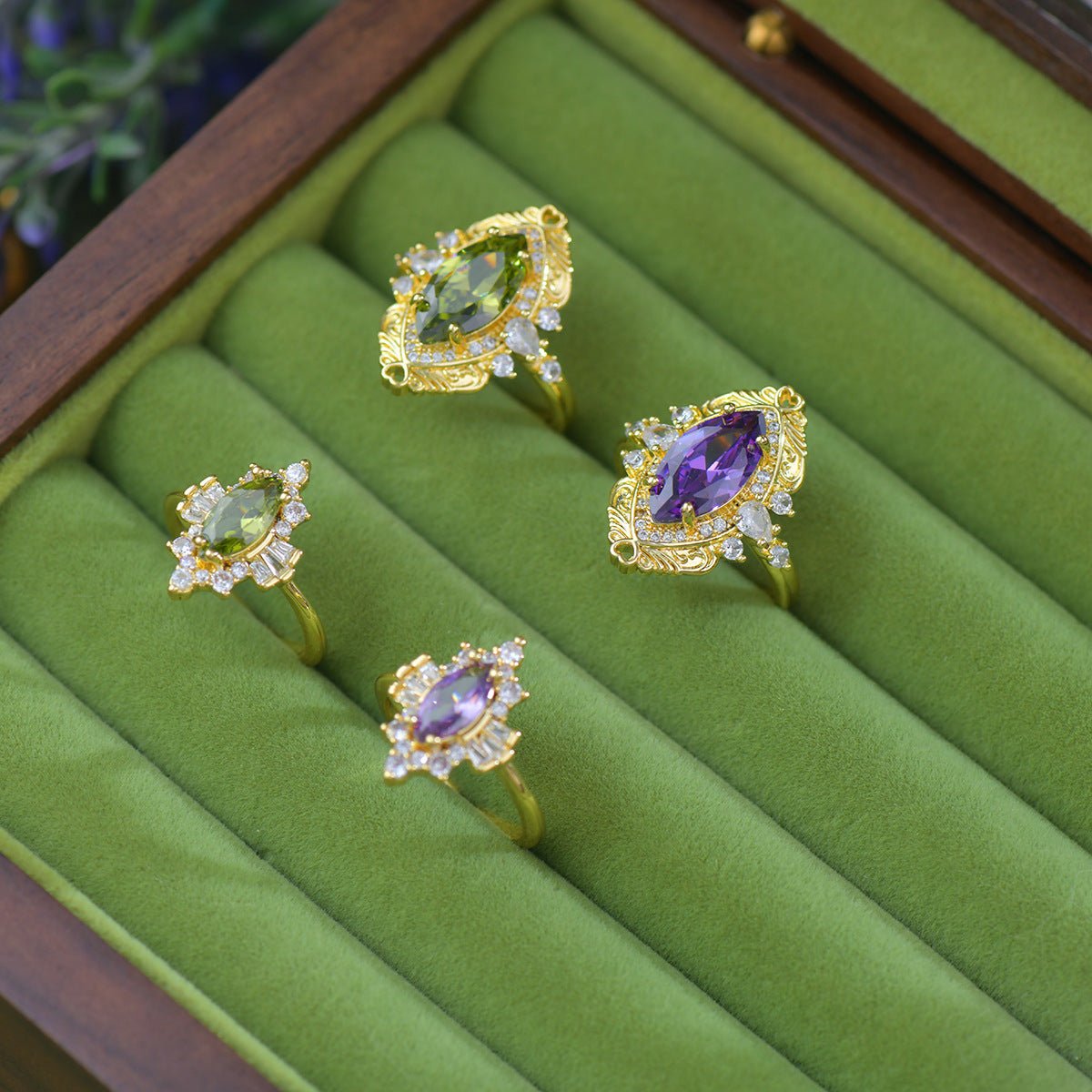 Verdant Art Deco Ring