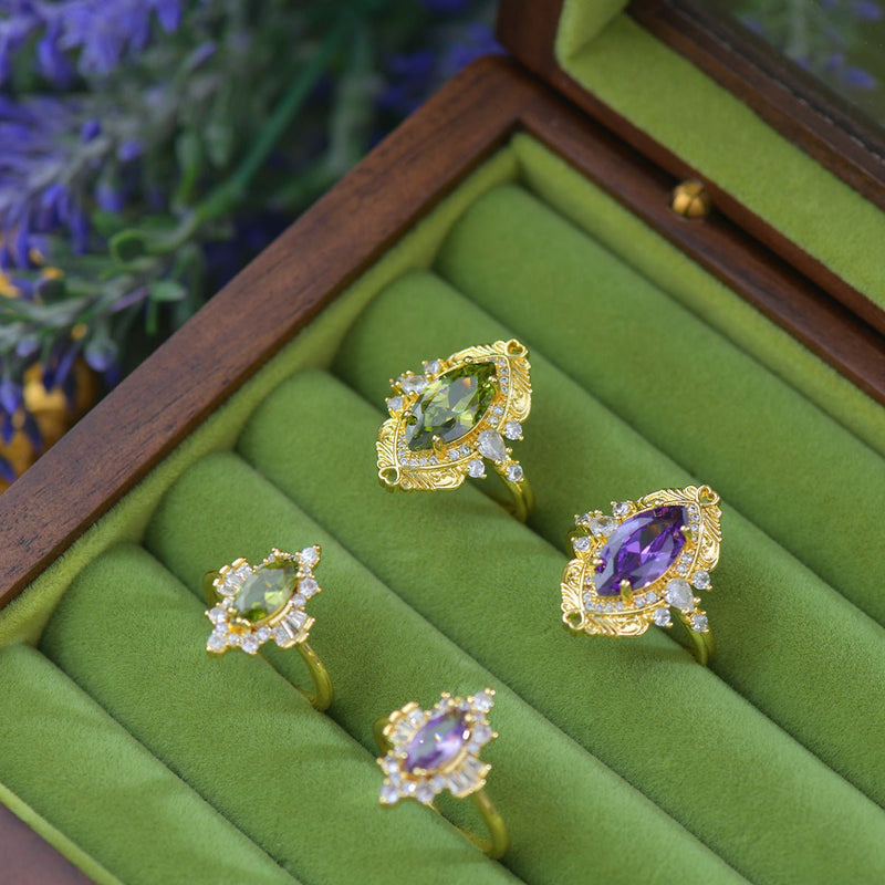 Verdant Art Deco Ring