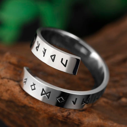 Viking Runes Wrap Ring