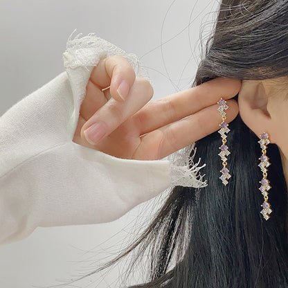 Violet Cascade Earrings