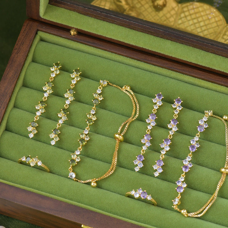 Violet Cascade Earrings