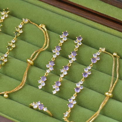 Violet Cascade Ring