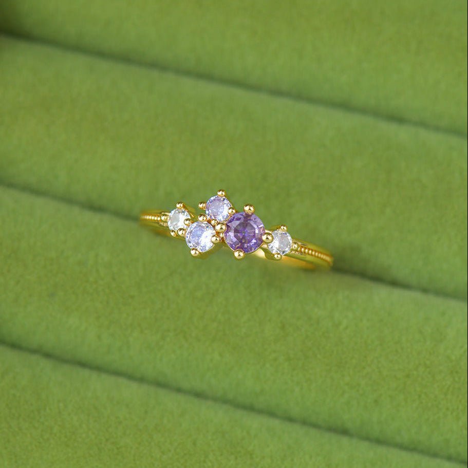 Violet Cascade Ring