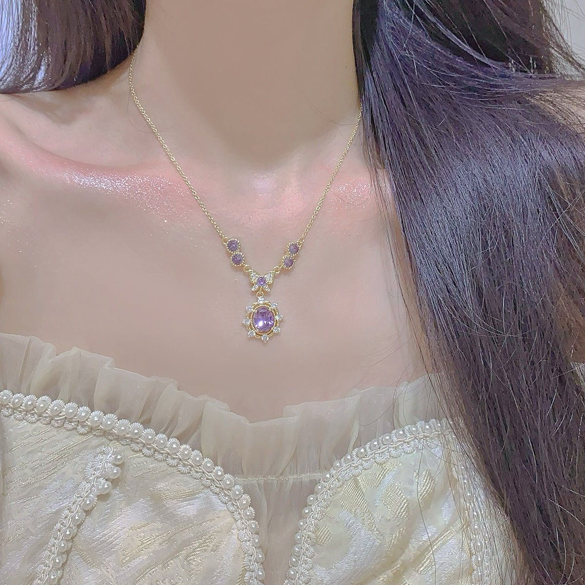 Violet Flutter Necklace