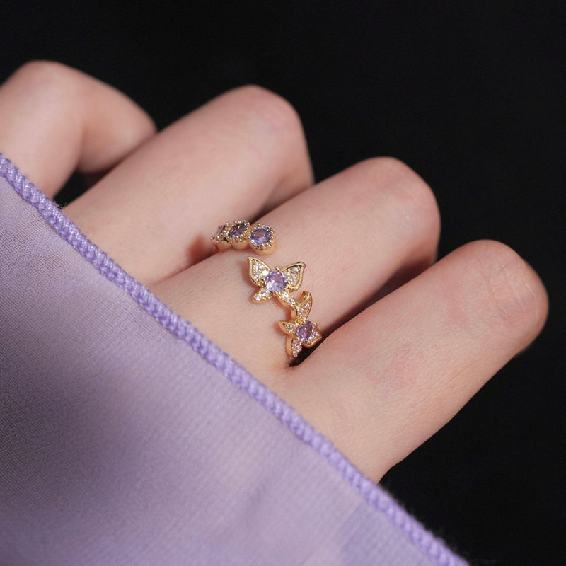 Violet Flutter Ring