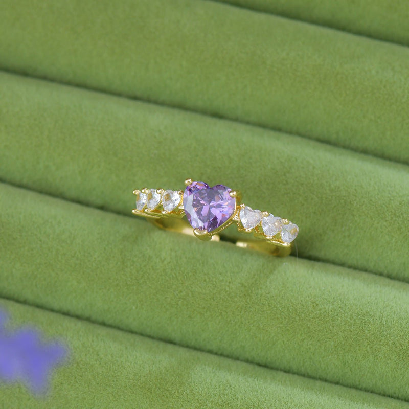 Violet Heart Ring