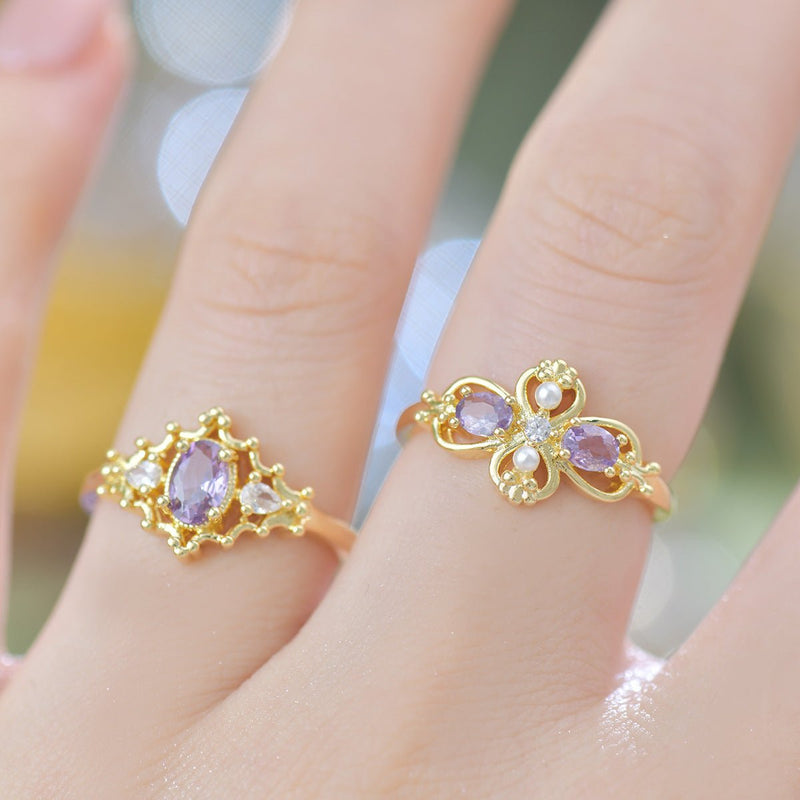 Violet Regalia Oval Ring