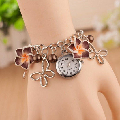 Butterflies & Flowers Bracelet Watch