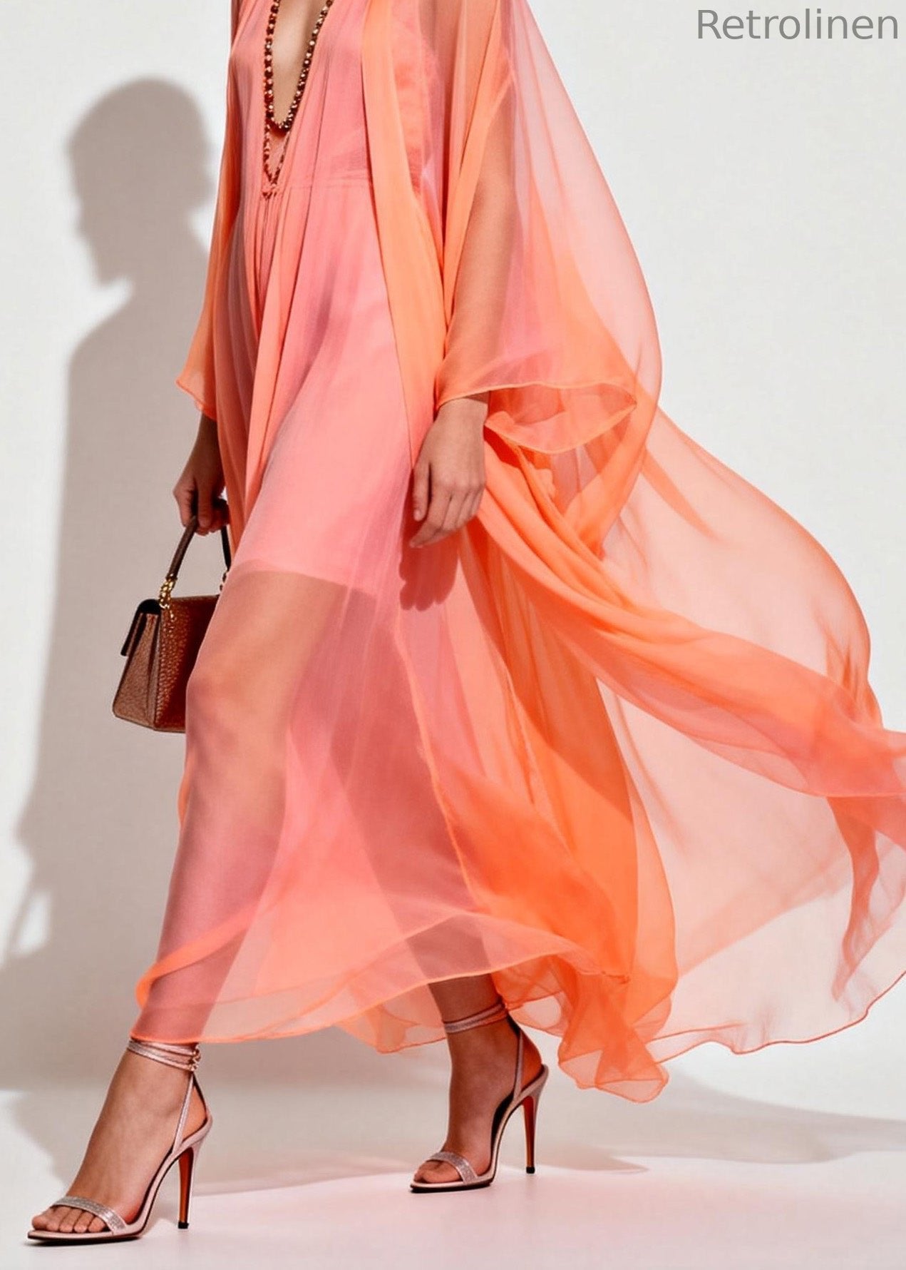 Modern V Neck Patchwork Chiffon Sets 2 Pieces Summer