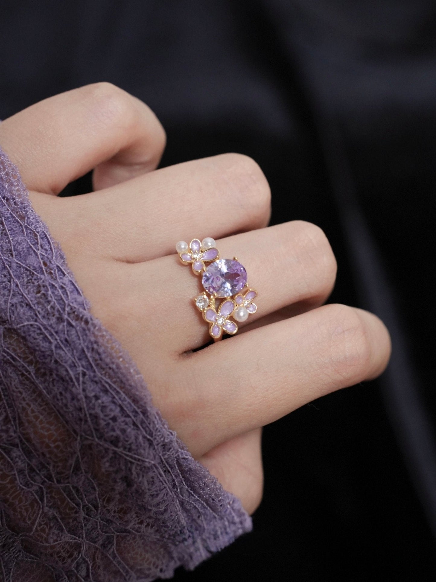 Wisteria Amethyst Ring