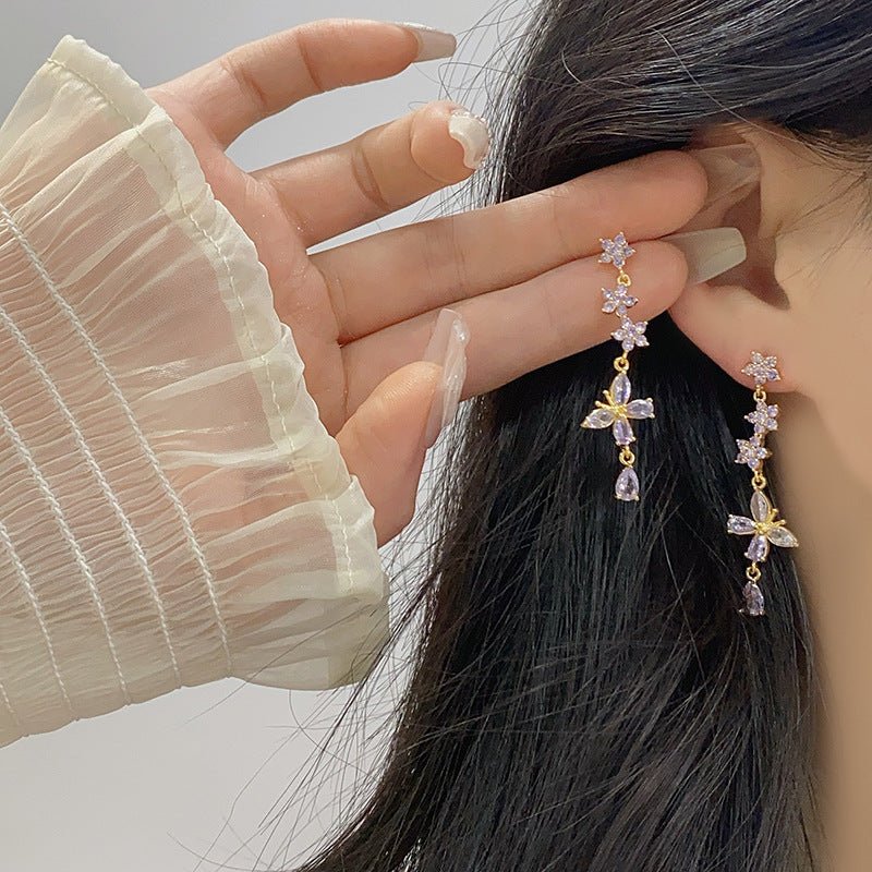 Wisteria Butterfly Drop Earrings