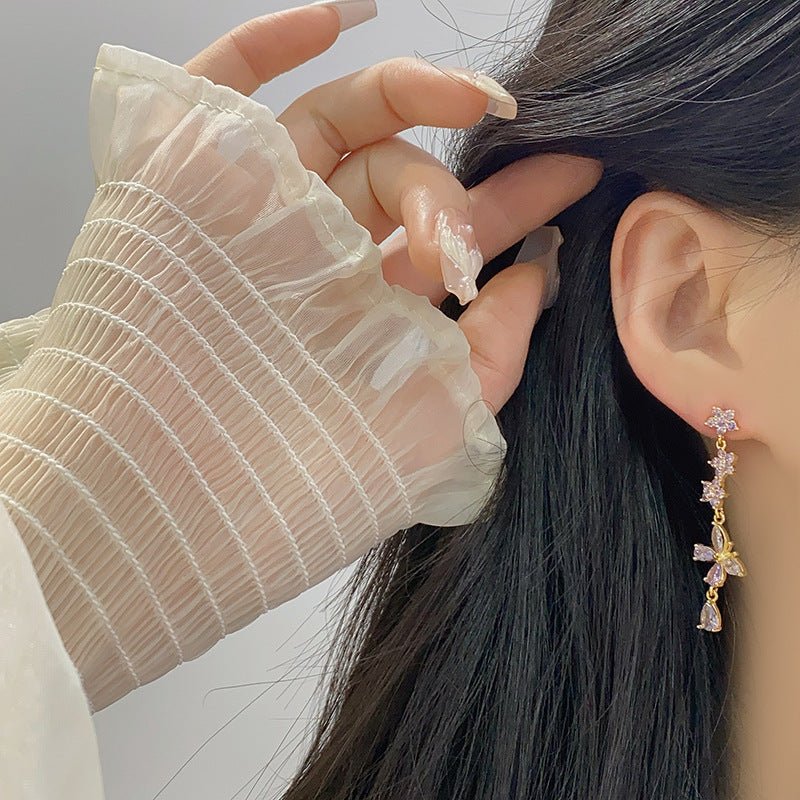 Wisteria Butterfly Drop Earrings