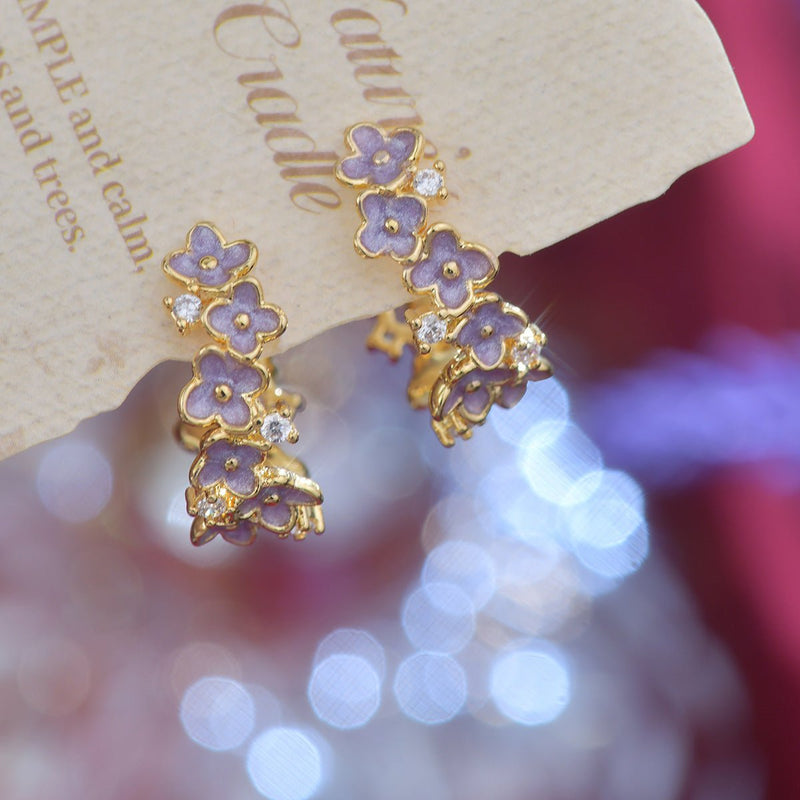 Wisteria Hoop Earrings