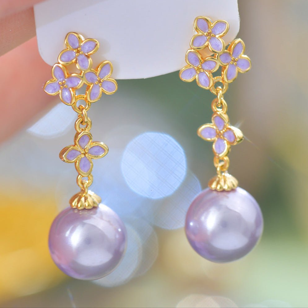 Wisteria Pearl Earrings